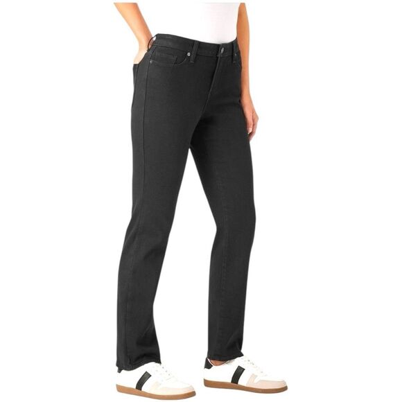 Member's Mark Women's Straight Jeans - Black Wash - Size 8 - Picture 2 of 13
